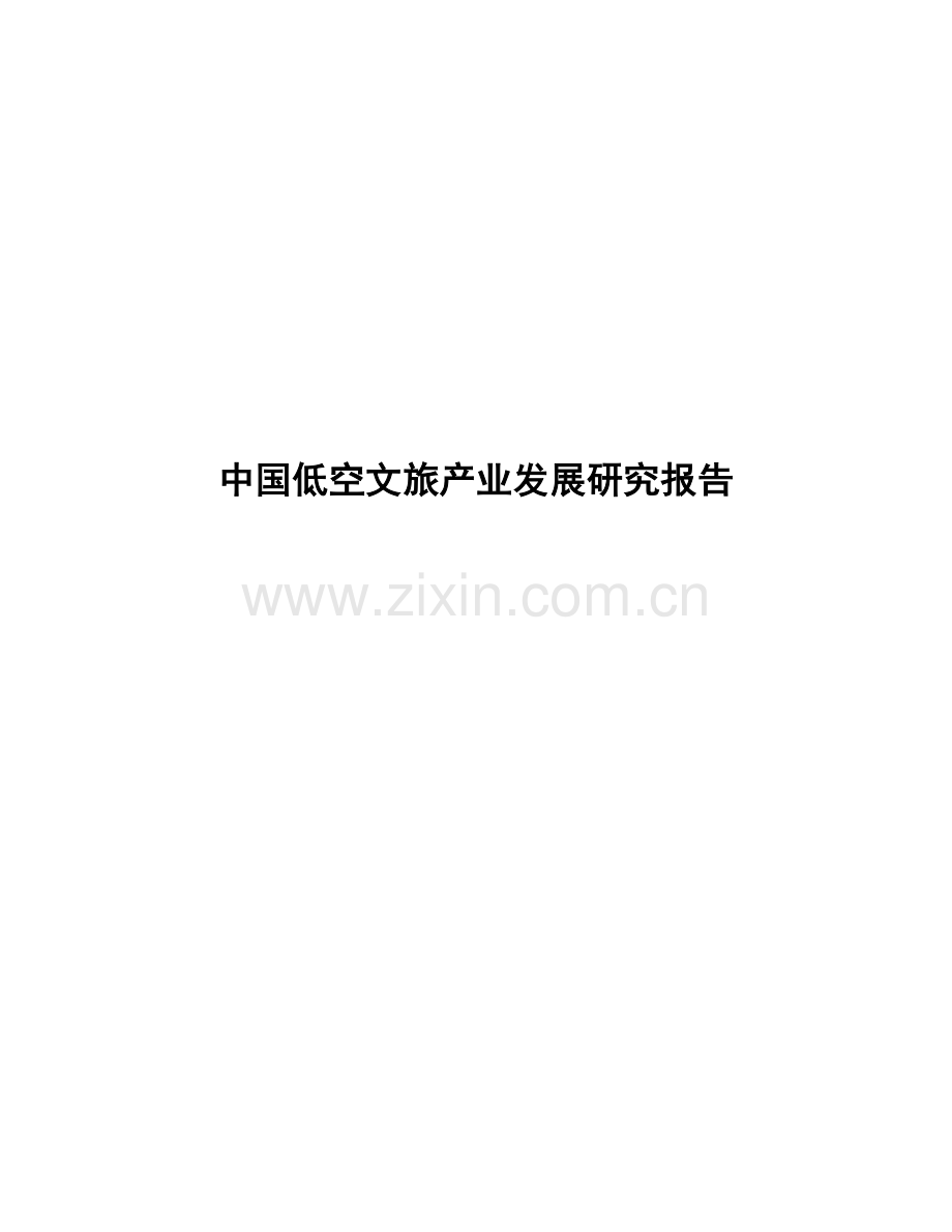 2025中国低空文旅产业发展研究报告.docx_第1页