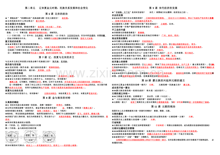 七年级下册历史知识点复习学案.docx_第2页
