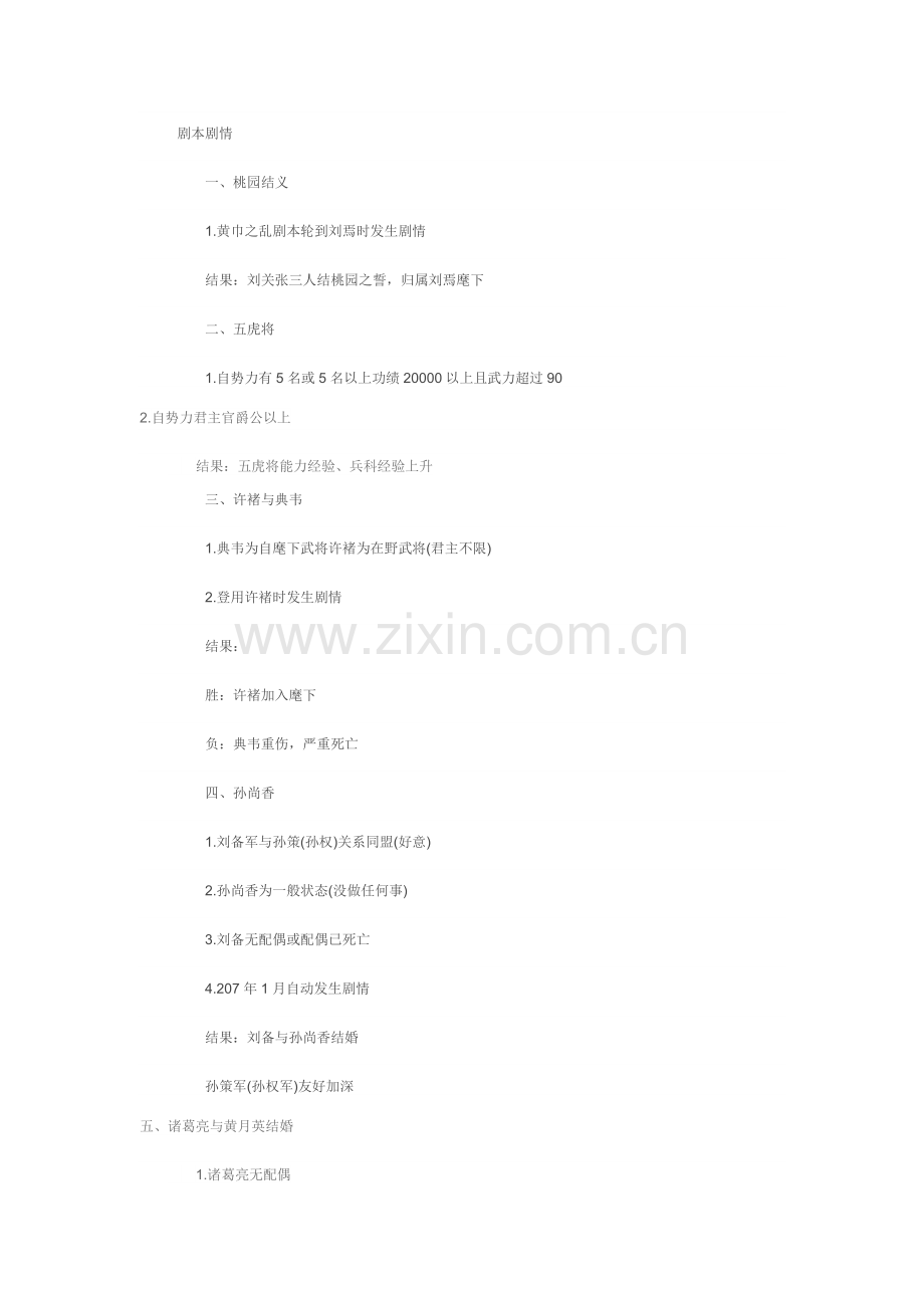 三国志11 剧情一览.docx_第1页