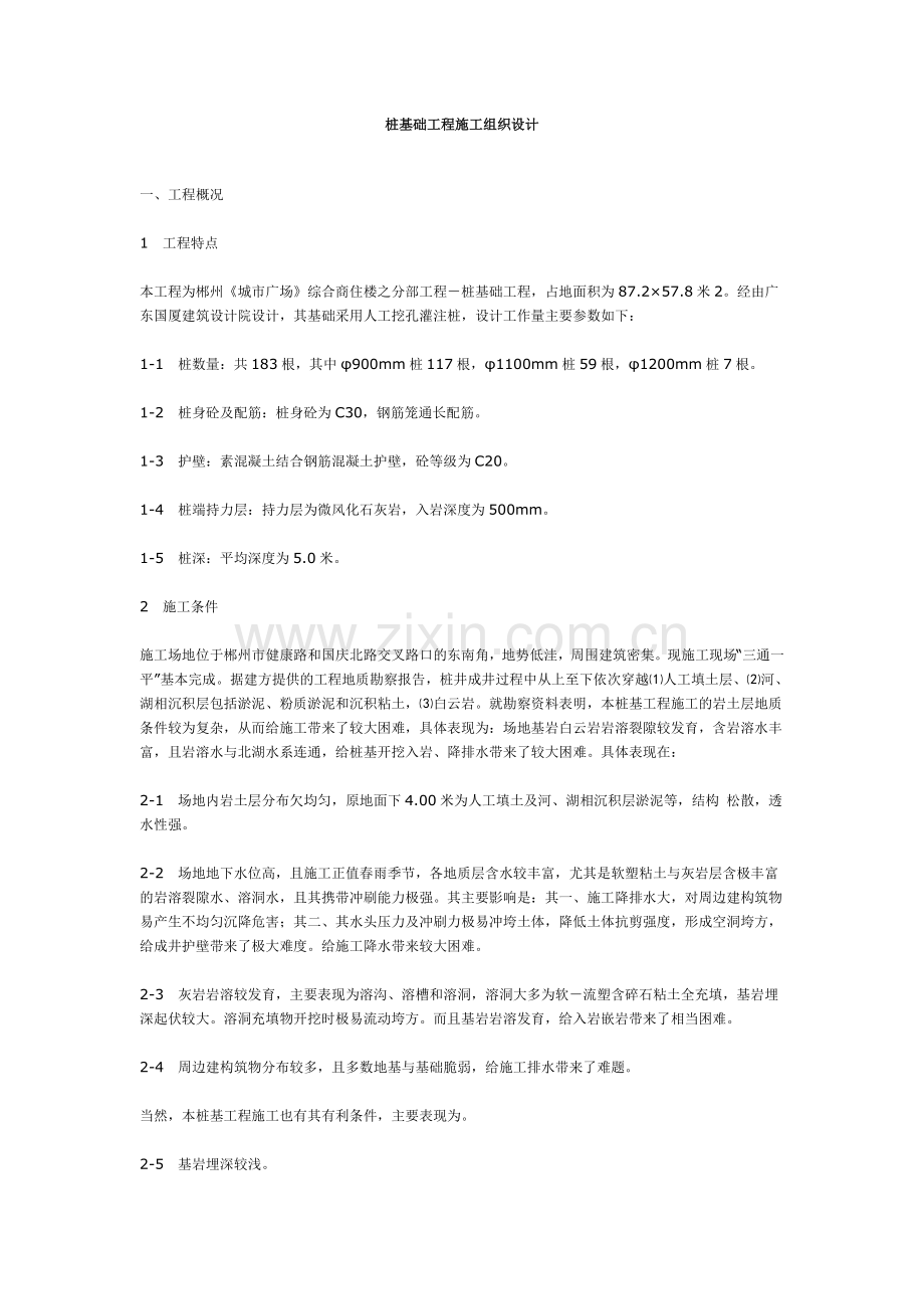 桩基础工程施工组织设计.doc_第1页