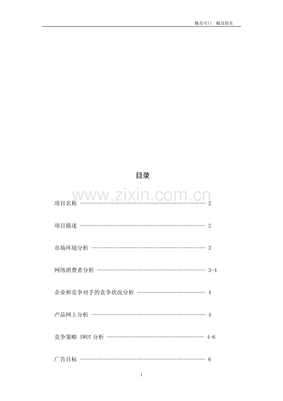 产品项目与swot分析.doc_第1页